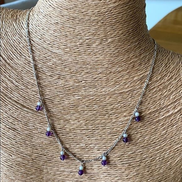 Sterling  silver  necklace - Picture 1 of 4